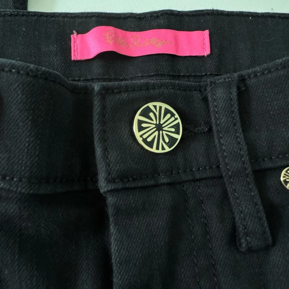 Lilly Pulitzer South Ocean High Rise Jeans in Black Oynx - Picture 3 of 9